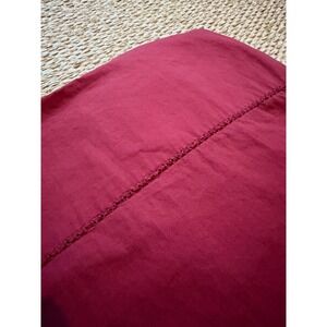 Ralph Lauren Home Twin Flat Sheet Burgundy Red 100% Supima Cotton Hemstitch